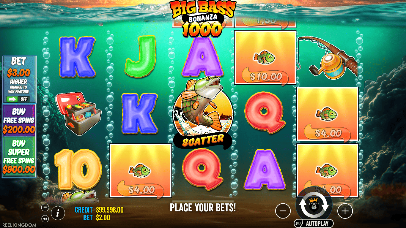 Слот Big Bass Bonanza на сайте 1xБет